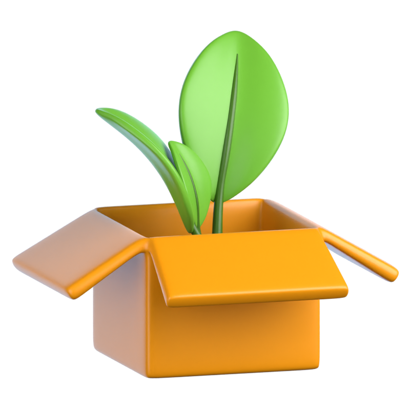 ECO Friendly Package 3D Icon