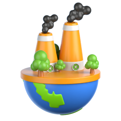 Geothermal Energy 3D Icon 3D Graphic