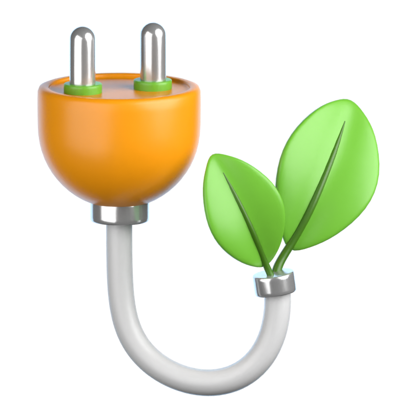 Green Energy 3D Icon 3D Graphic