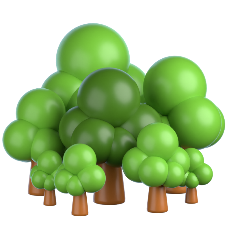 Green Forest 3D Icon 3D Graphic