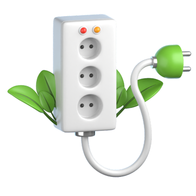 Power Socket 3D Icon 3D Graphic