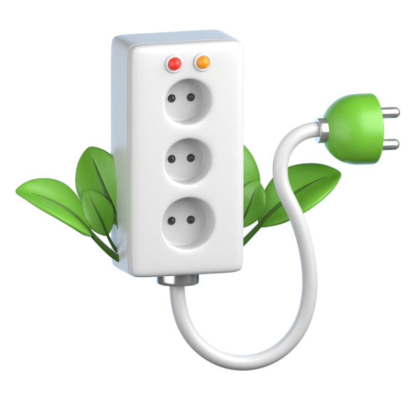 Power Socket 3D Icon 3D Graphic