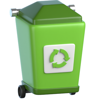 Recycling Papierkorb 3D-Symbol 3D Graphic