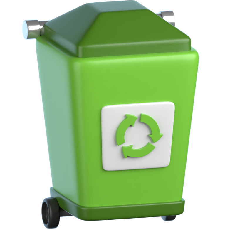 Recycling Papierkorb 3D-Symbol