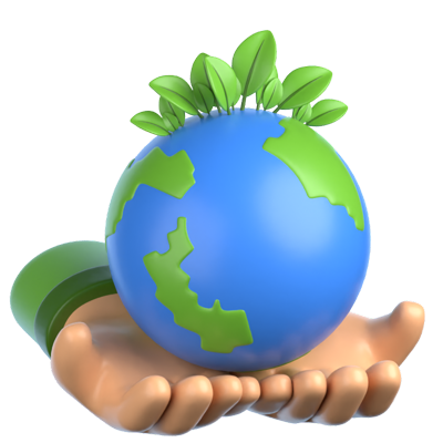 Save Earth 3D Icon 3D Graphic