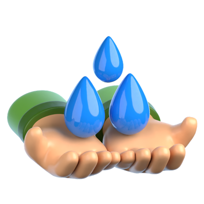 wasser sparen 3d-symbol 3D Graphic