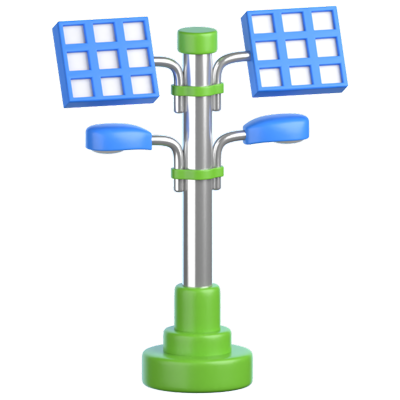 Solar Street Light 3D Icon 3D Graphic