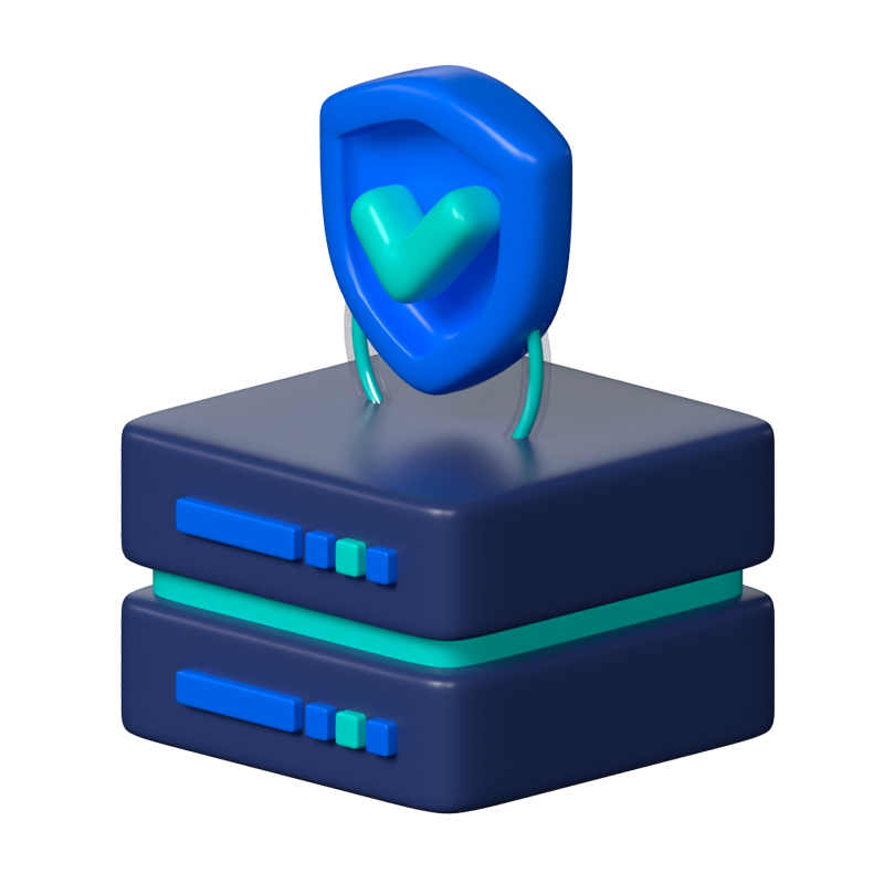 Data Secured 3D Icon