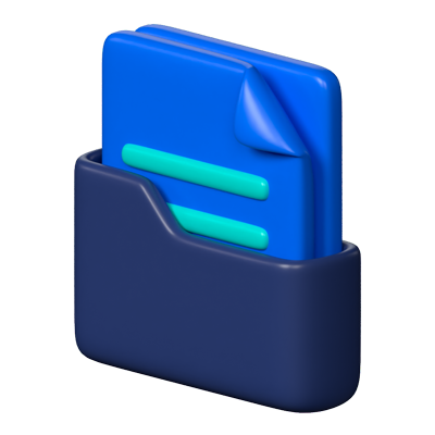 Folder File 3D Icon 3D Graphic