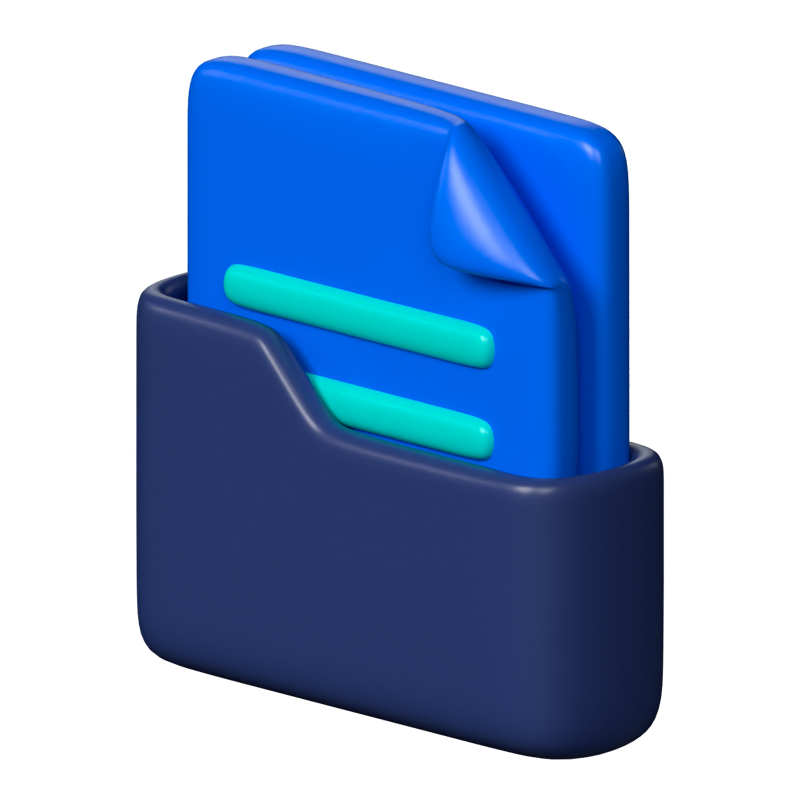 Folder File 3D Icon 3D Graphic