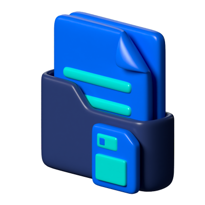 Guardar datos Icono 3D 3D Graphic