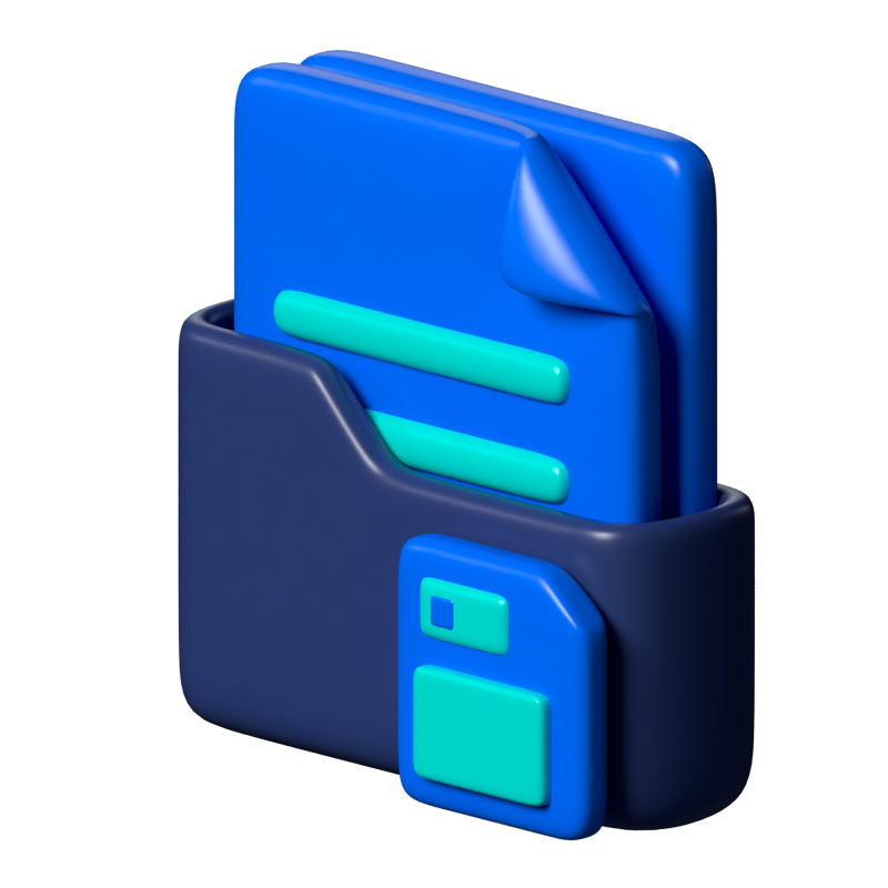 Saving Data 3D Icon 3D Graphic