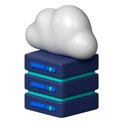 Cloud Database 3D Icon 3D Graphic