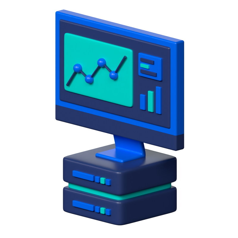 Visualización de datos Icono 3D