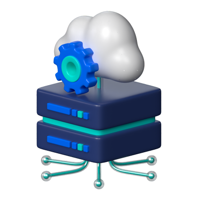 Cloud Server Management 3D-Symbol 3D Graphic