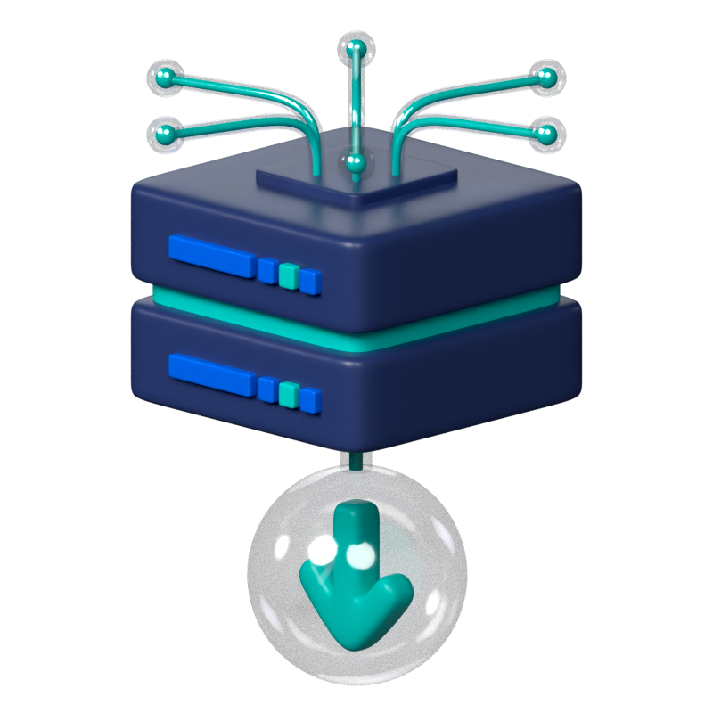 Data Server Download 3D Icon 3D Graphic