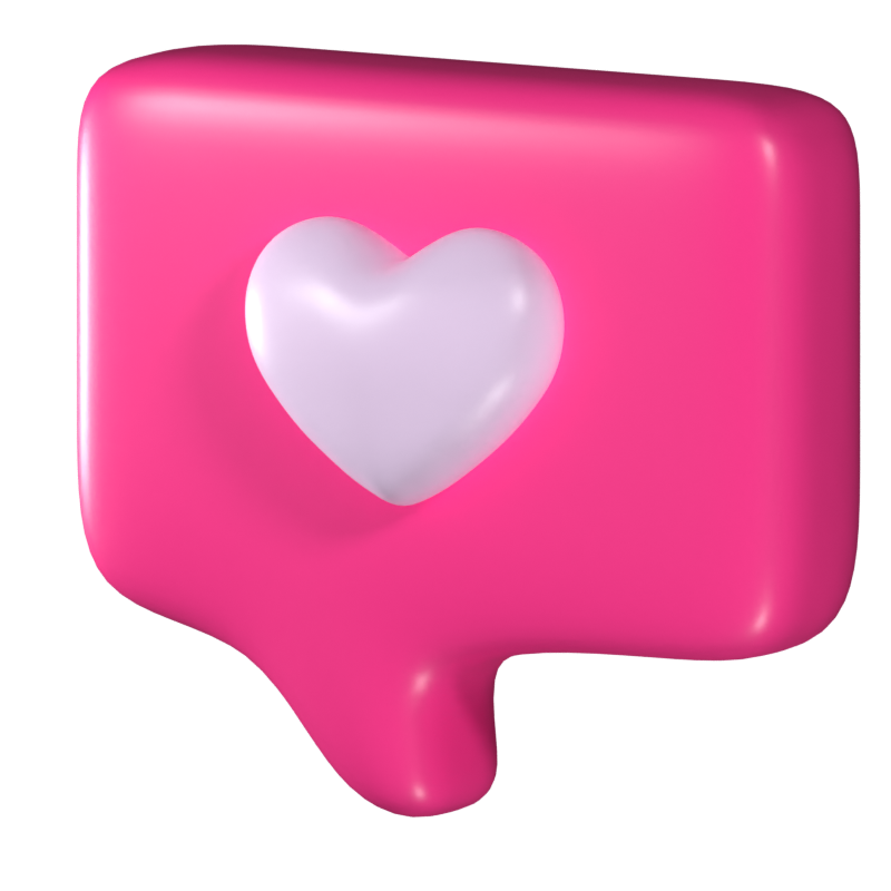 Love Chat Icono 3D