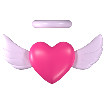 Angel Of Love 3D Icon 3D Graphic