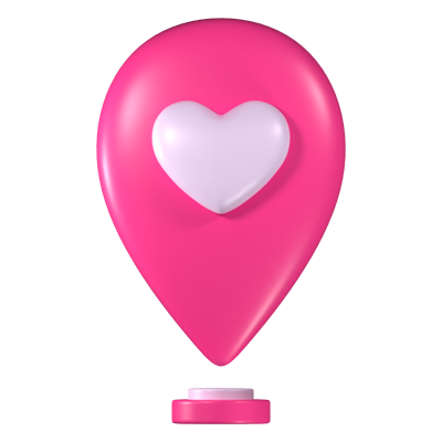 Icono 3D Love Location 3D Graphic