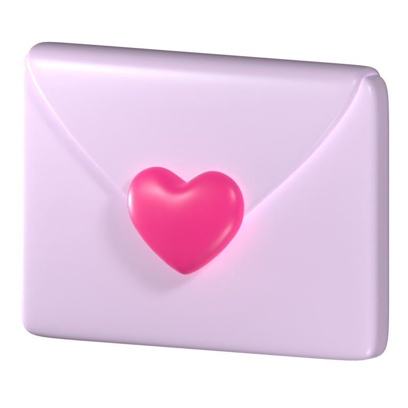 Love Email 3D Icon 3D Graphic