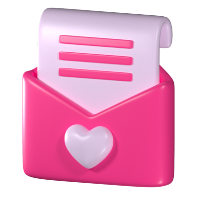 love mail icono 3d 3D Graphic