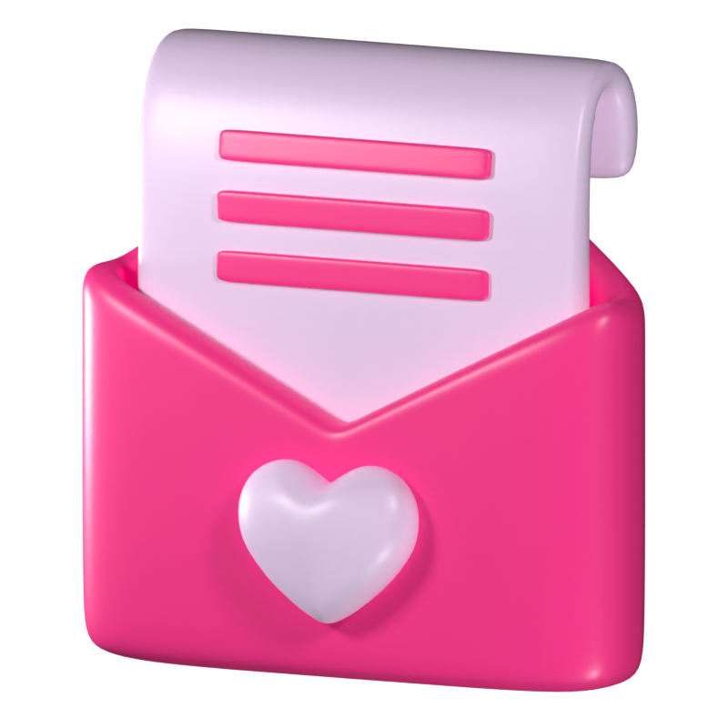 Love Mail Icono 3D