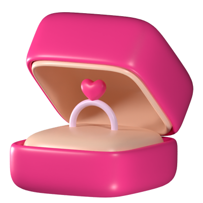 valentine love ring icono 3d 3D Graphic