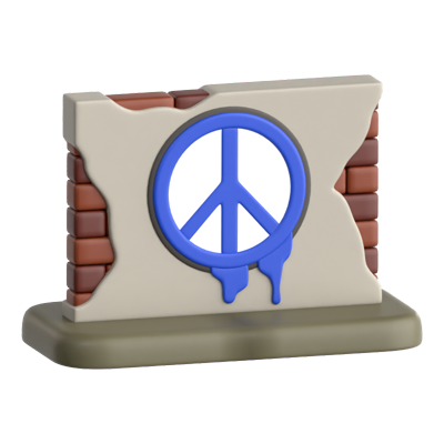 Peace Symbol 3D Icon 3D Graphic