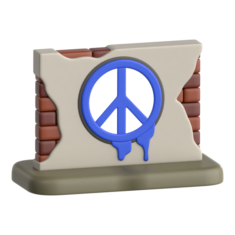 Peace Symbol 3D Icon 3D Graphic