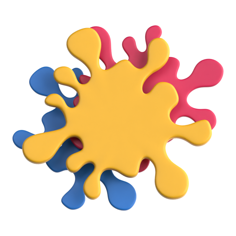 Paint Splatter 3D Icon 3D Graphic