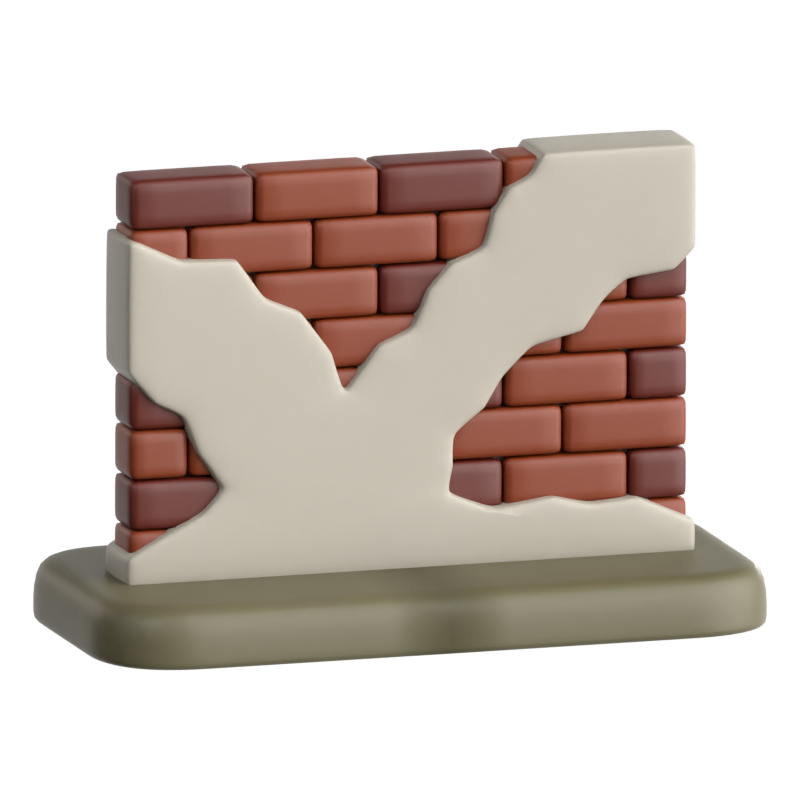 Backsteinmauer 3D-Symbol 3D Graphic