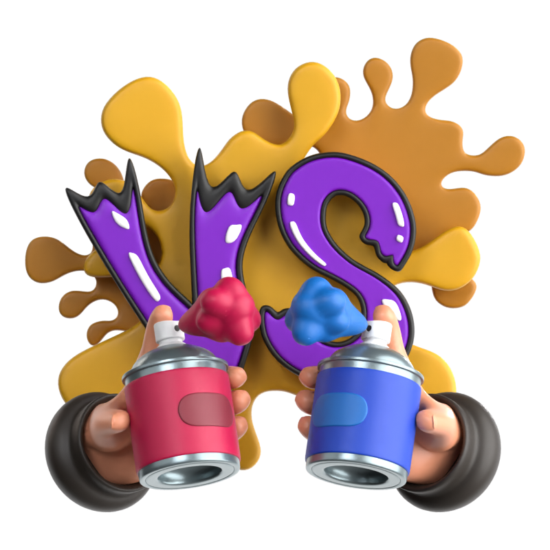 Graffiti Battle 3D Icon 3D Graphic