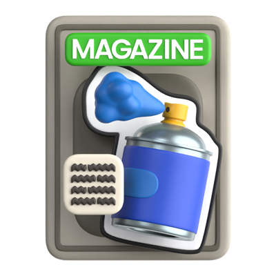 Graffiti Magazine 3D Icon 3D Graphic