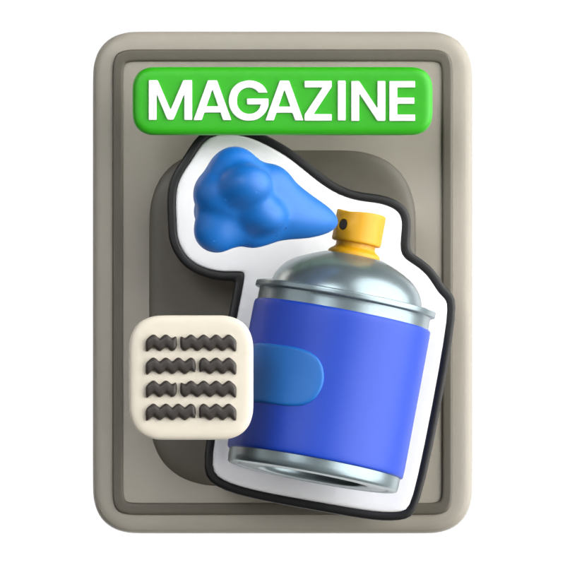 Graffiti Magazine 3D Icon