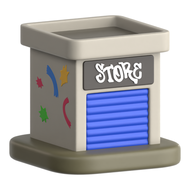 Graffiti Store 3D Icon