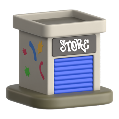 Graffiti Store 3D Icon 3D Graphic