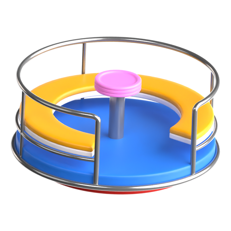 Merry Go Round 3D Icon 3D Graphic