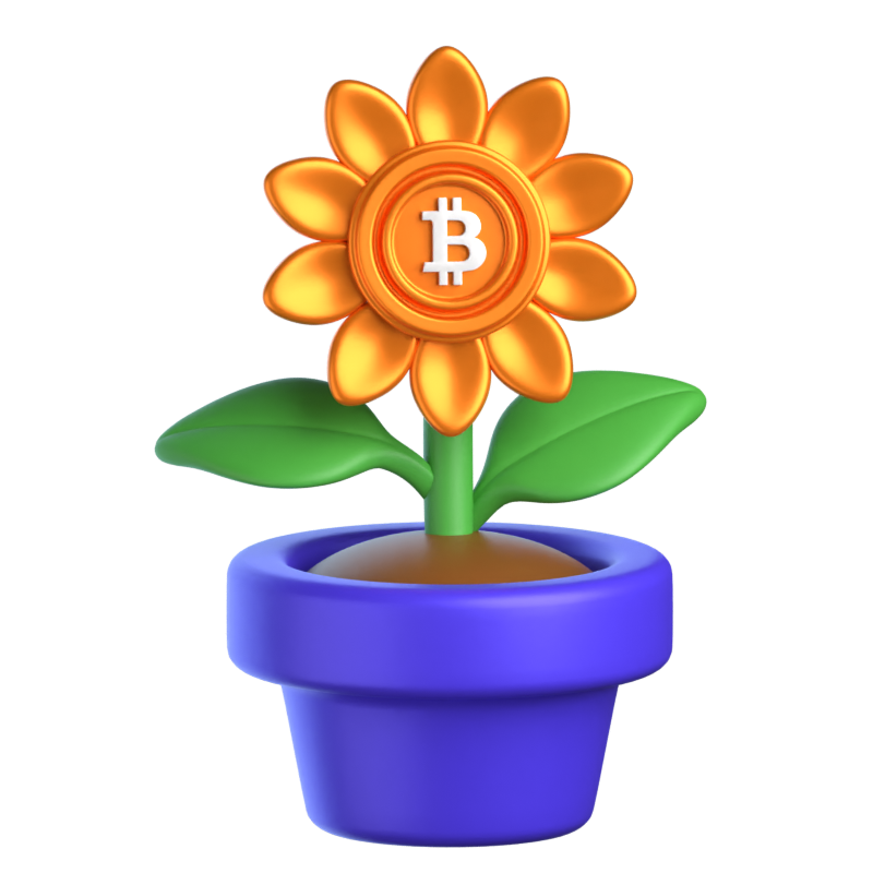 Crypto Investment 3D Icon 3D Graphic