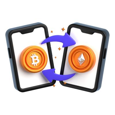 Crypto Exchange 3D Icon 3D Graphic