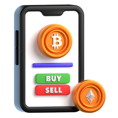 Crypto Market 3D Icon 3D Graphic