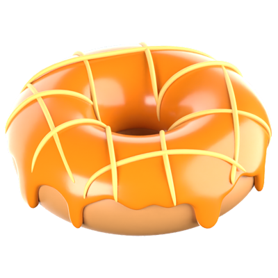 Mango Donut 3D Icon 3D Graphic