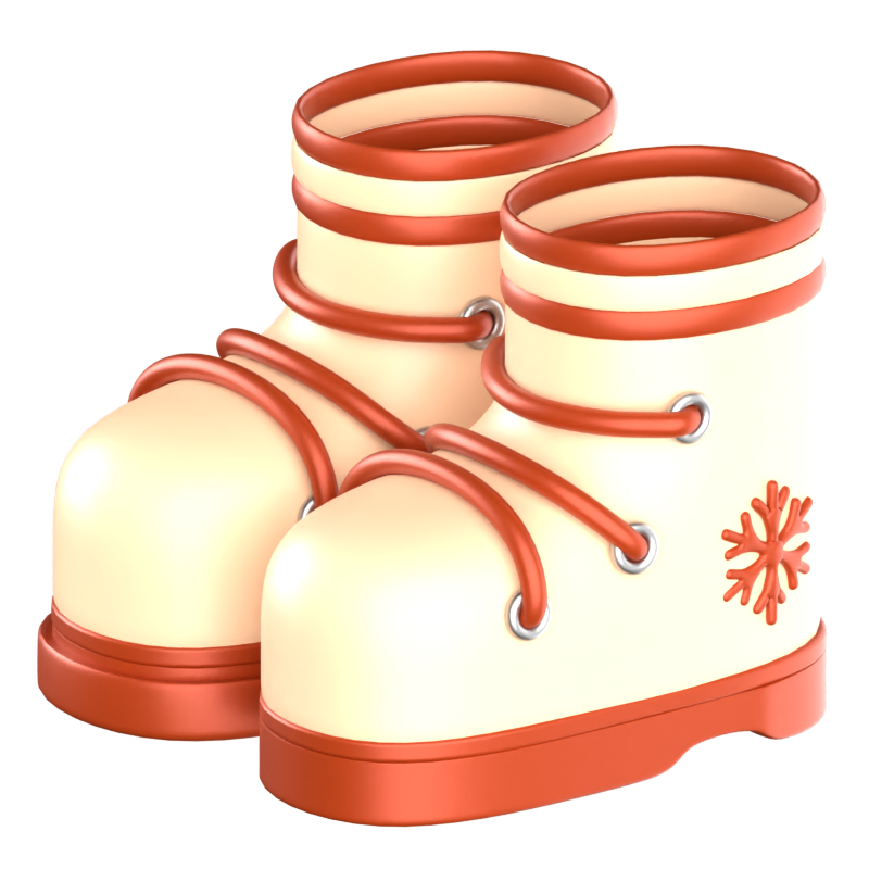 Winter Shoes 3D Icon 3D Graphic