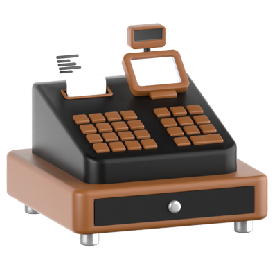 Cashier Machine 3D Icon 3D Graphic