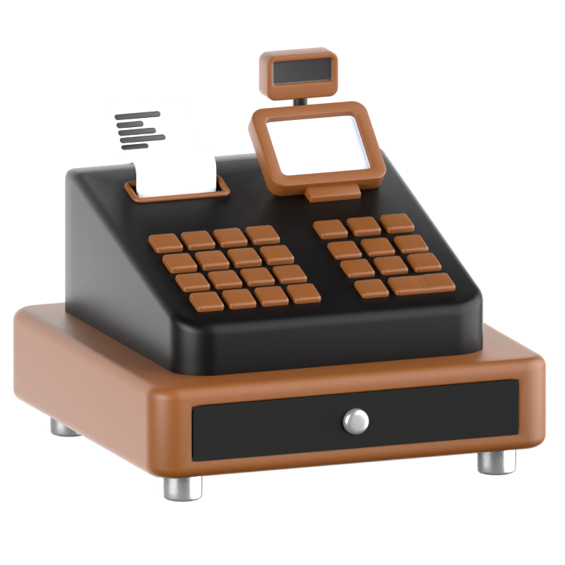 Cashier Machine 3D Icon