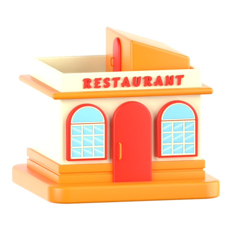 Restaurant 3D-Symbol