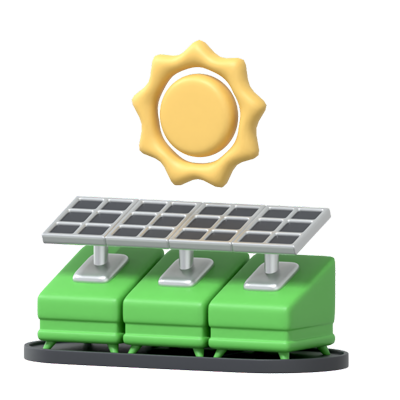 Solar Panel 3D Icon 3D Graphic