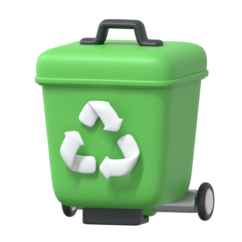 Recycle Bin 3D Icon 3D Graphic