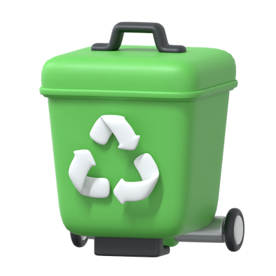 Recycle Bin 3D Icon 3D Graphic