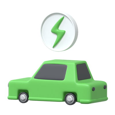 Electric Car 3D Icon 3D Graphic