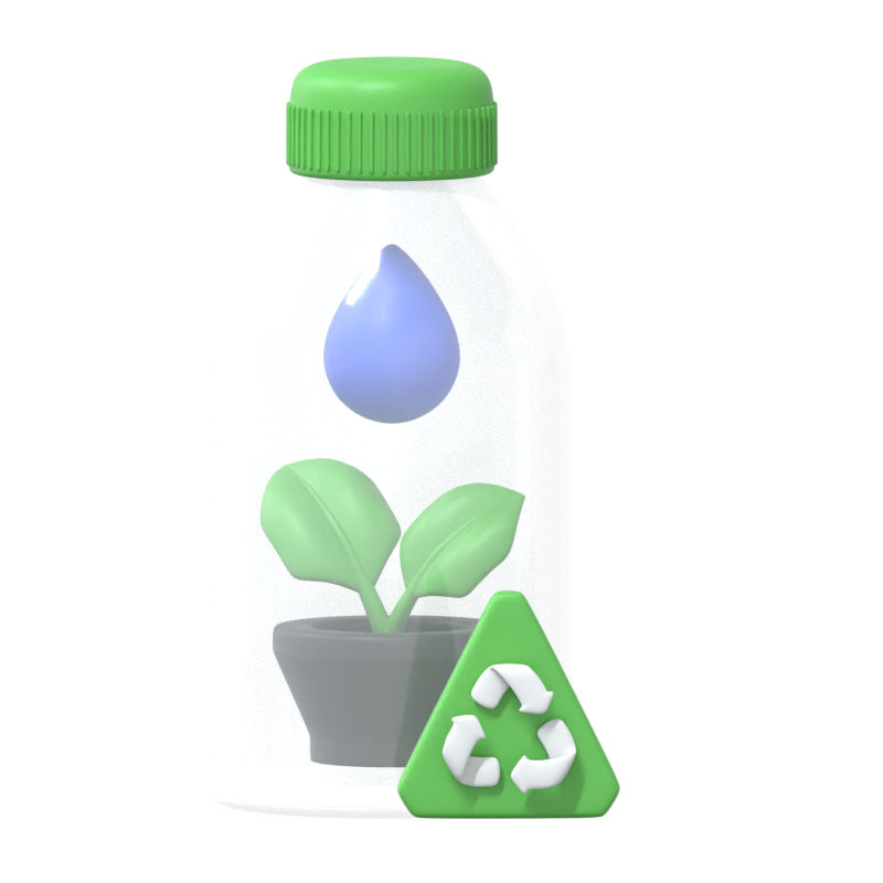 Recycling Flasche 3D-Symbol